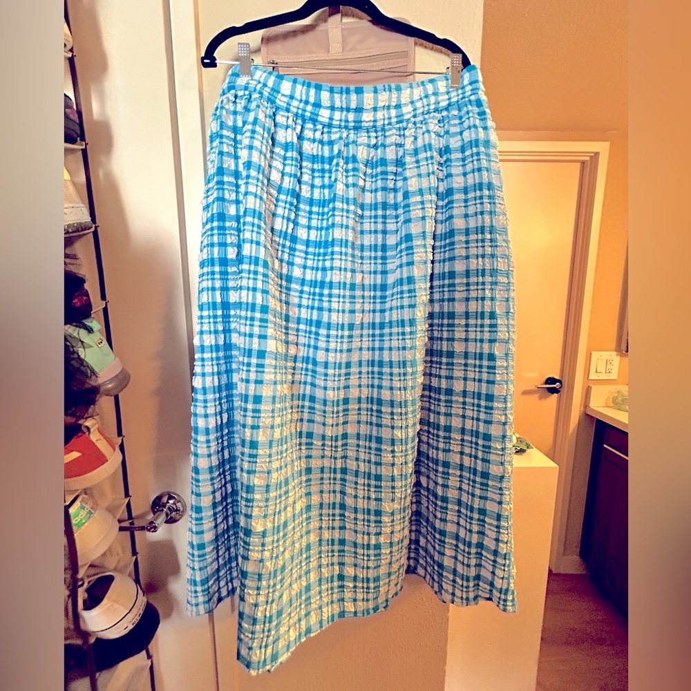 🪻 WRAY NYC SEERSUCKER PLAID SKIRT 🪻